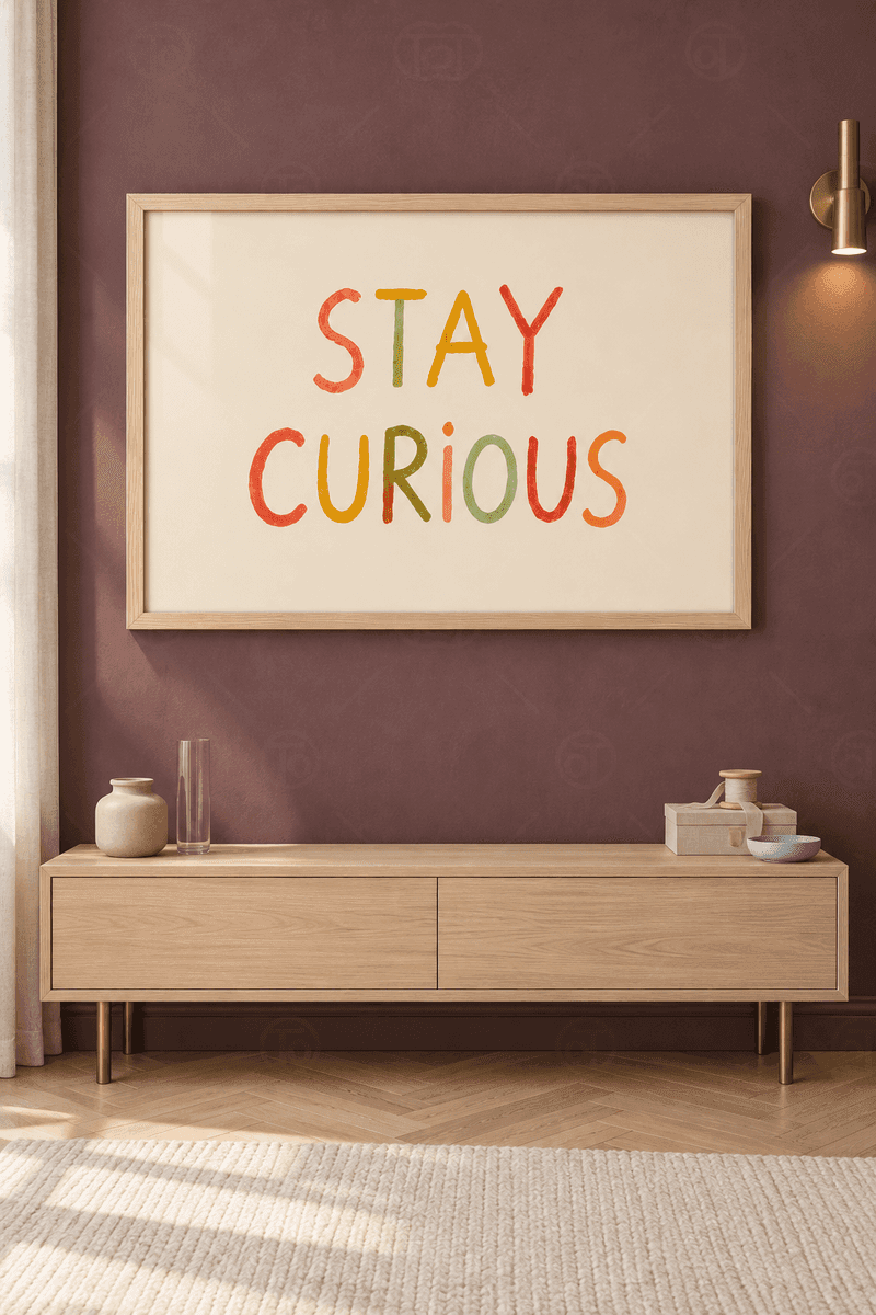 Stay Curious — Rengârenk Suluboya Harfler