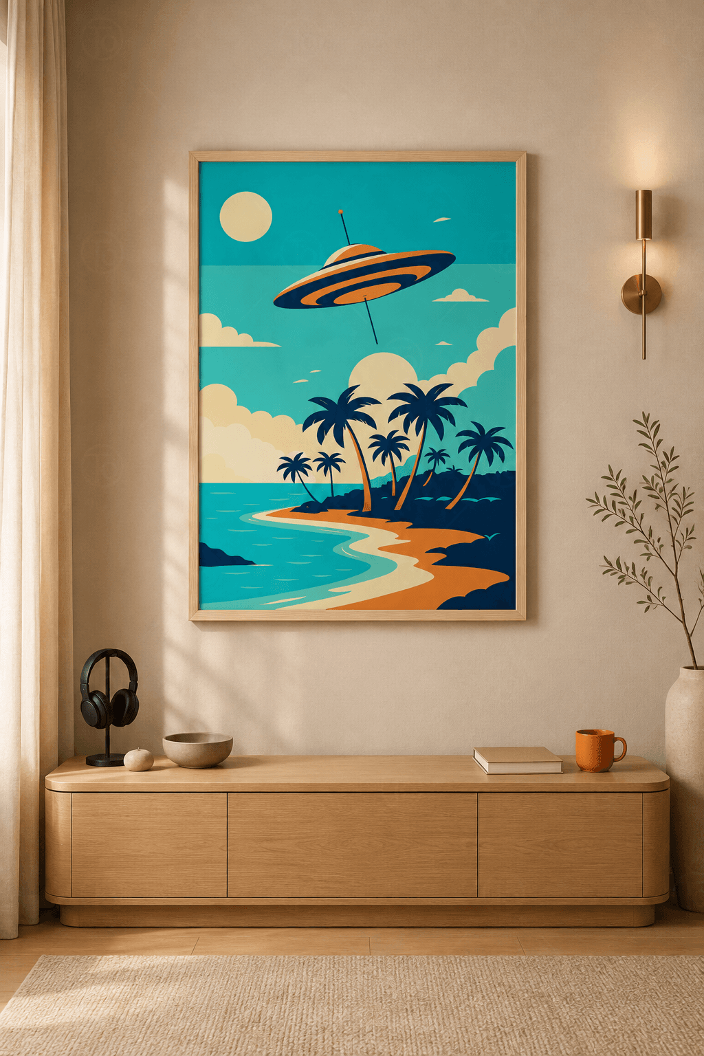 Retro Sahil — Gökyüzünde UFO