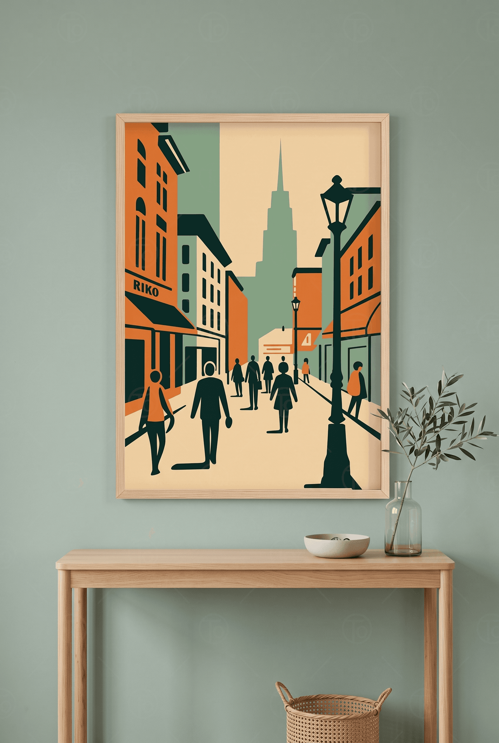 Sokak Lambası — Retro Cadde Manzarası