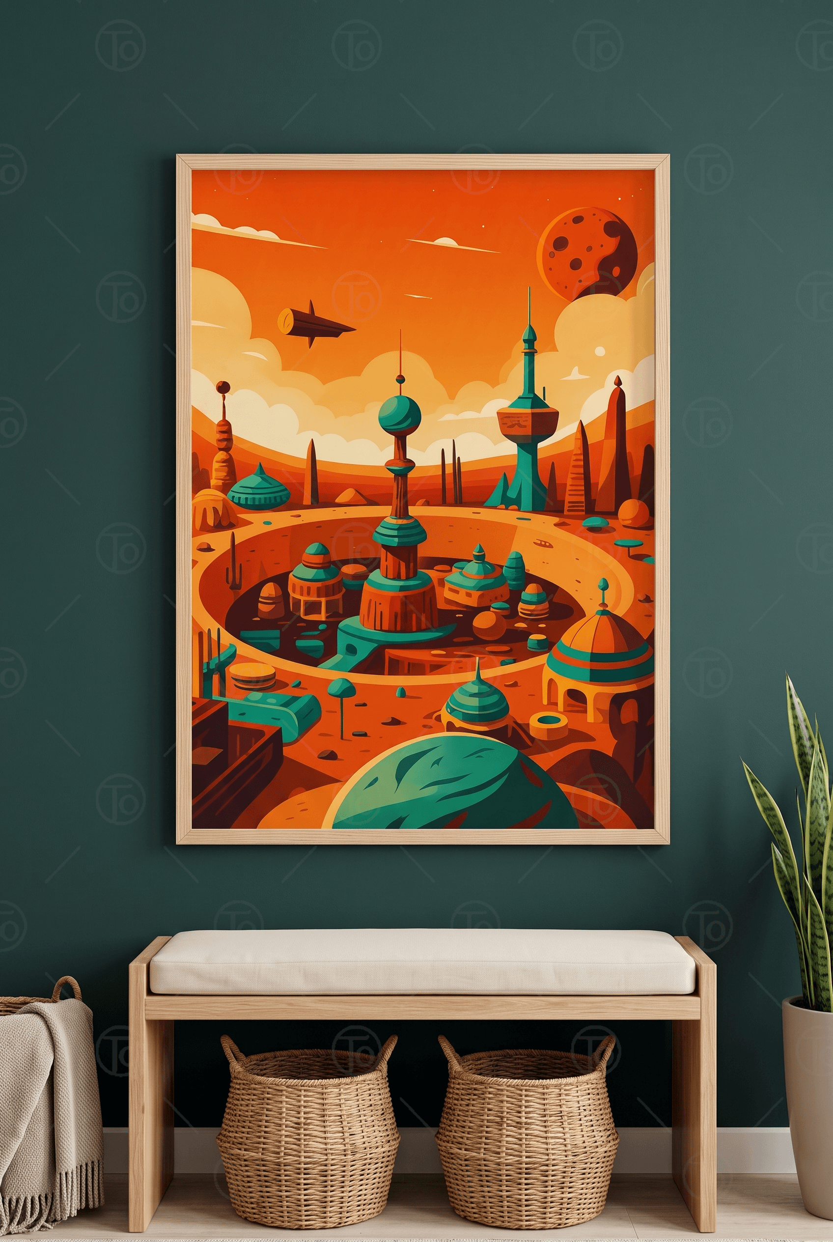Kızıl Gezegen Şehri — Retro Fütürizm