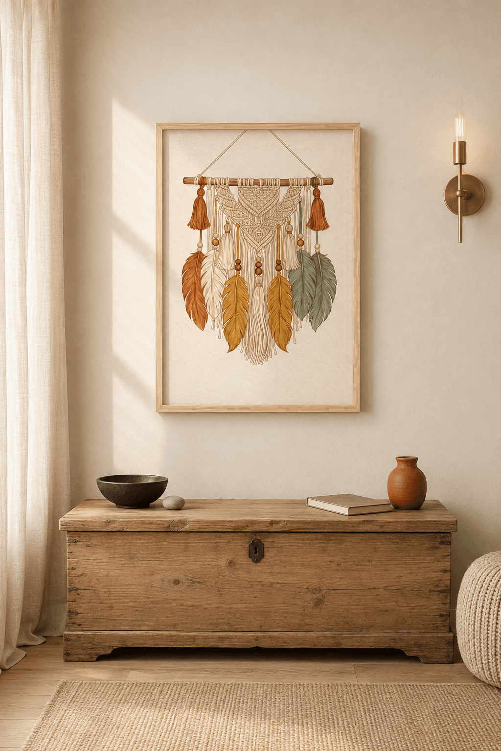 Makrome Duvar Süsü — Tüylü Boho