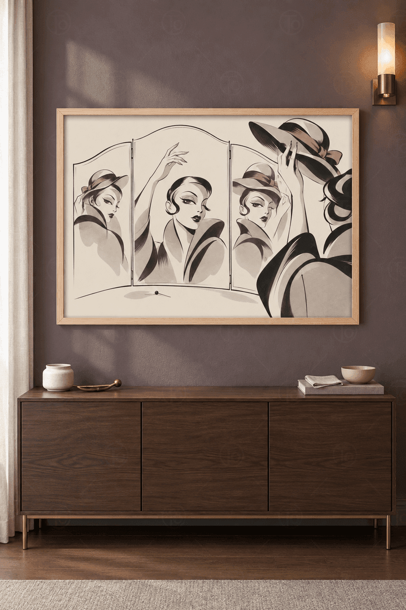 Üç Kanatlı Ayna — Art Deco Kadınlar