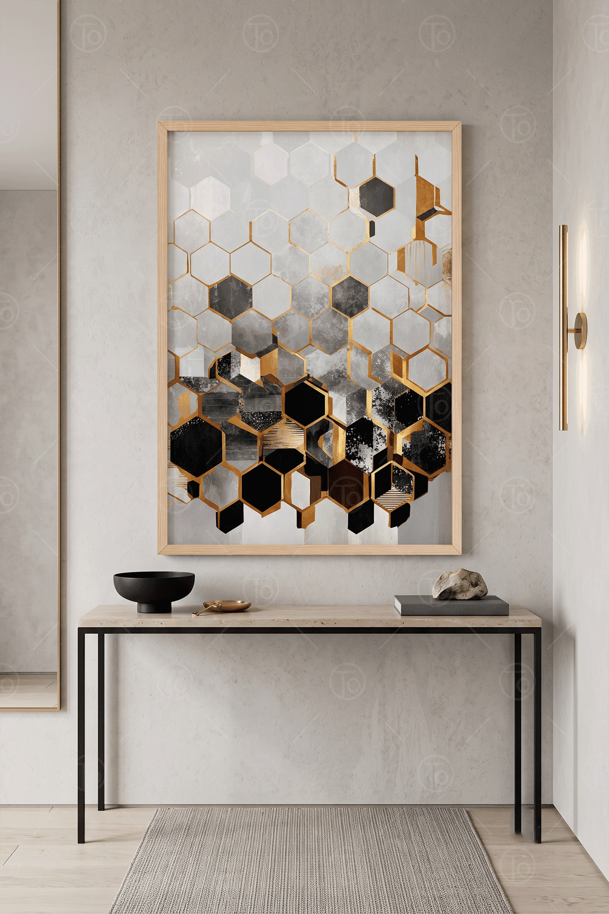 Altın Petek — Lüks Geometrik Desen