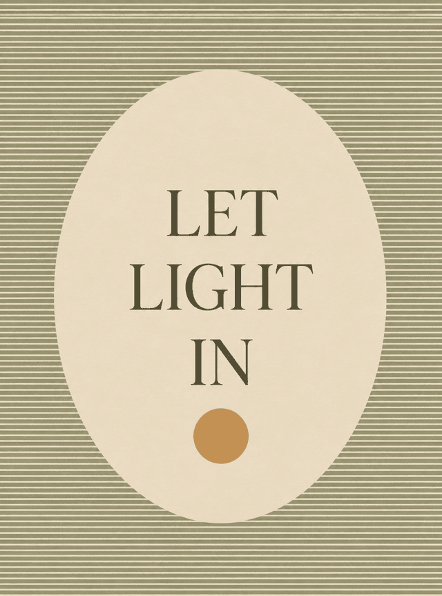 Let Light In — Yeşil Çizgili Oval Afiş