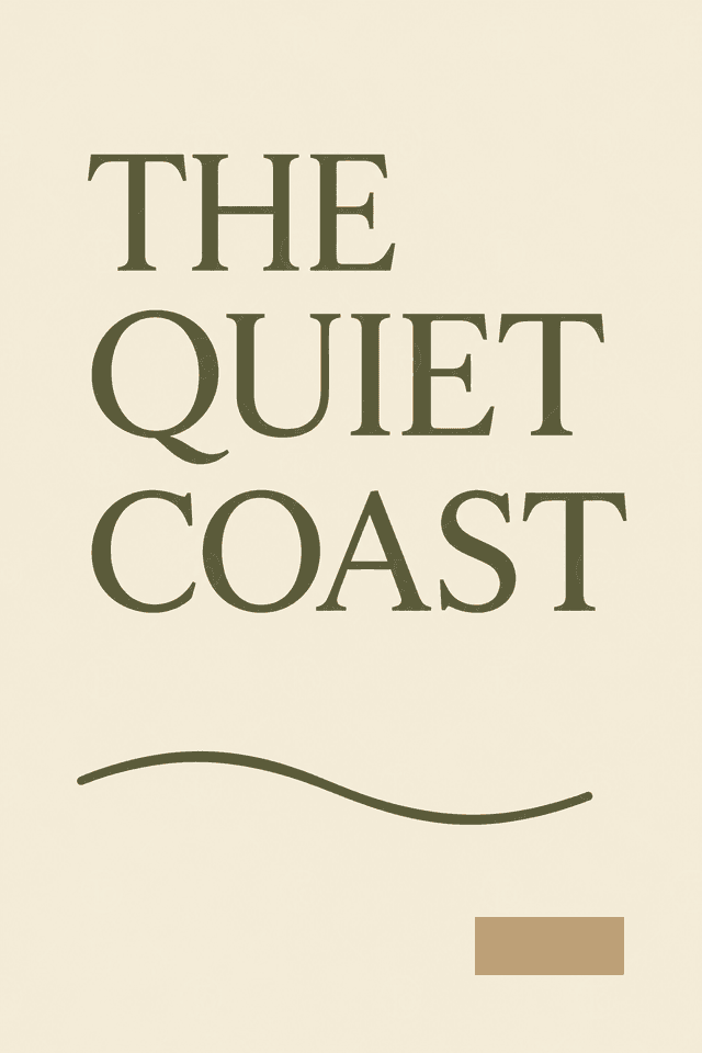 The Quiet Coast — Dalga Çizgili Krem Afiş