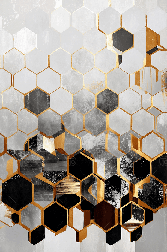 Altın Petek — Lüks Geometrik Desen
