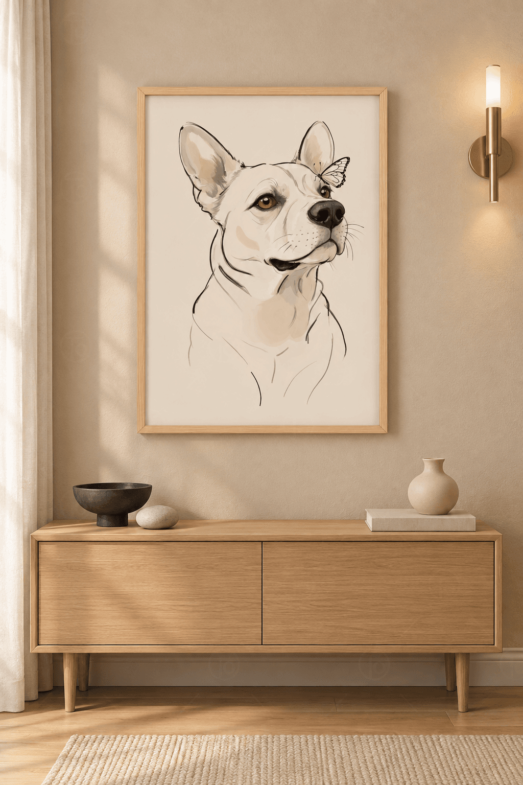 Çizgi Köpek Portresi — Kelebek