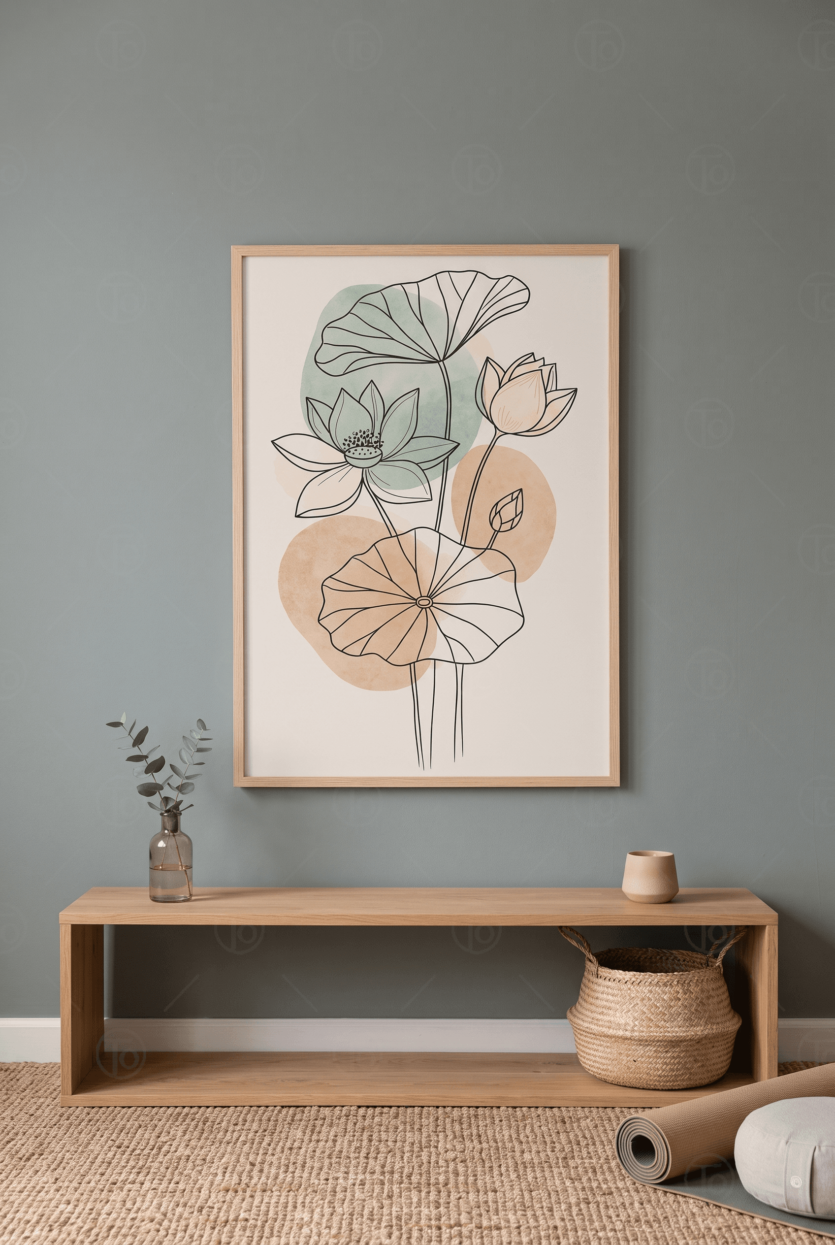 Nilüfer Çizgileri — Minimal Botanik Line Art