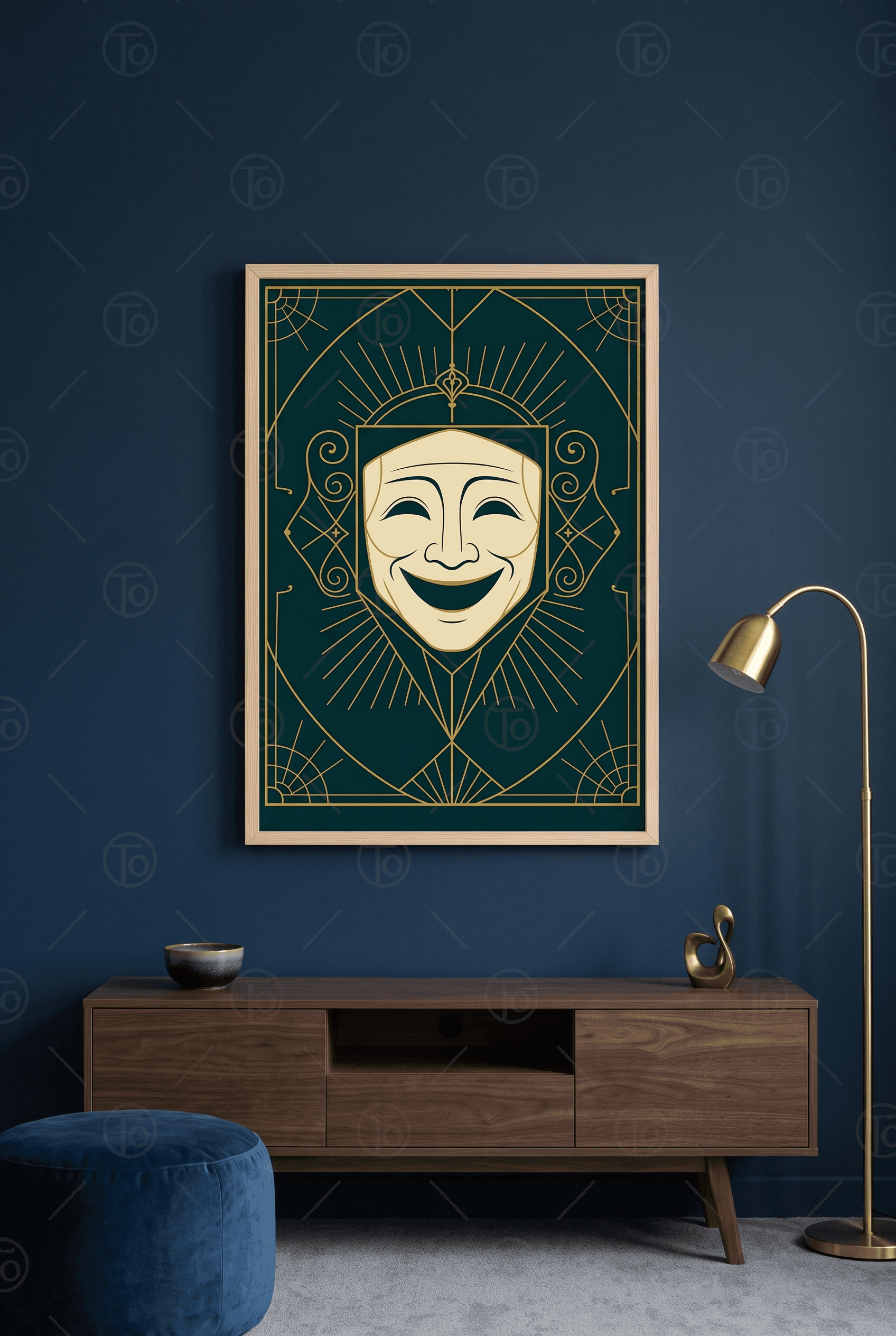 Sahnenin Gülüşü — Art Deco Komedi Maskesi