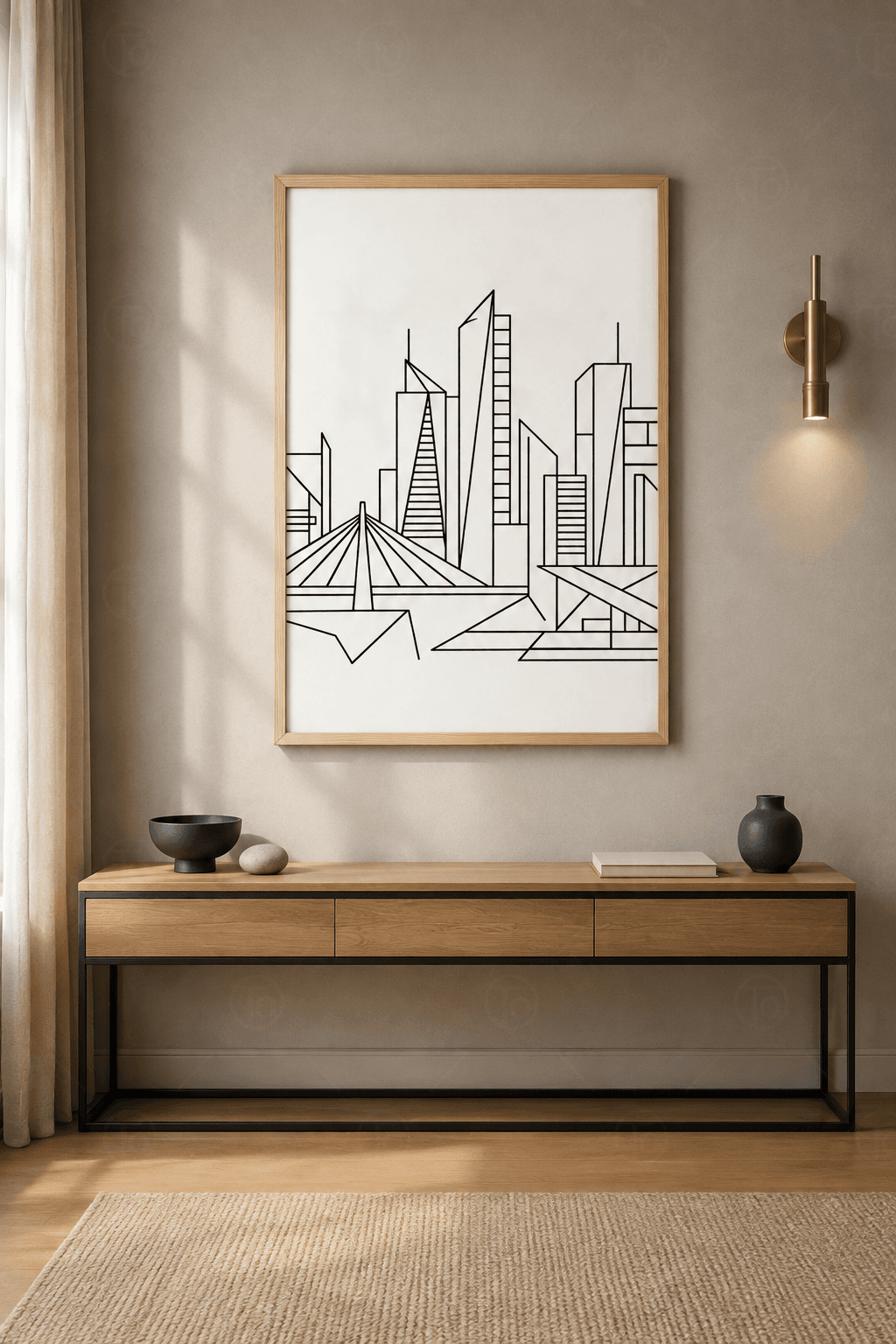 Şehir Silüeti — Tek Çizgi Skyline