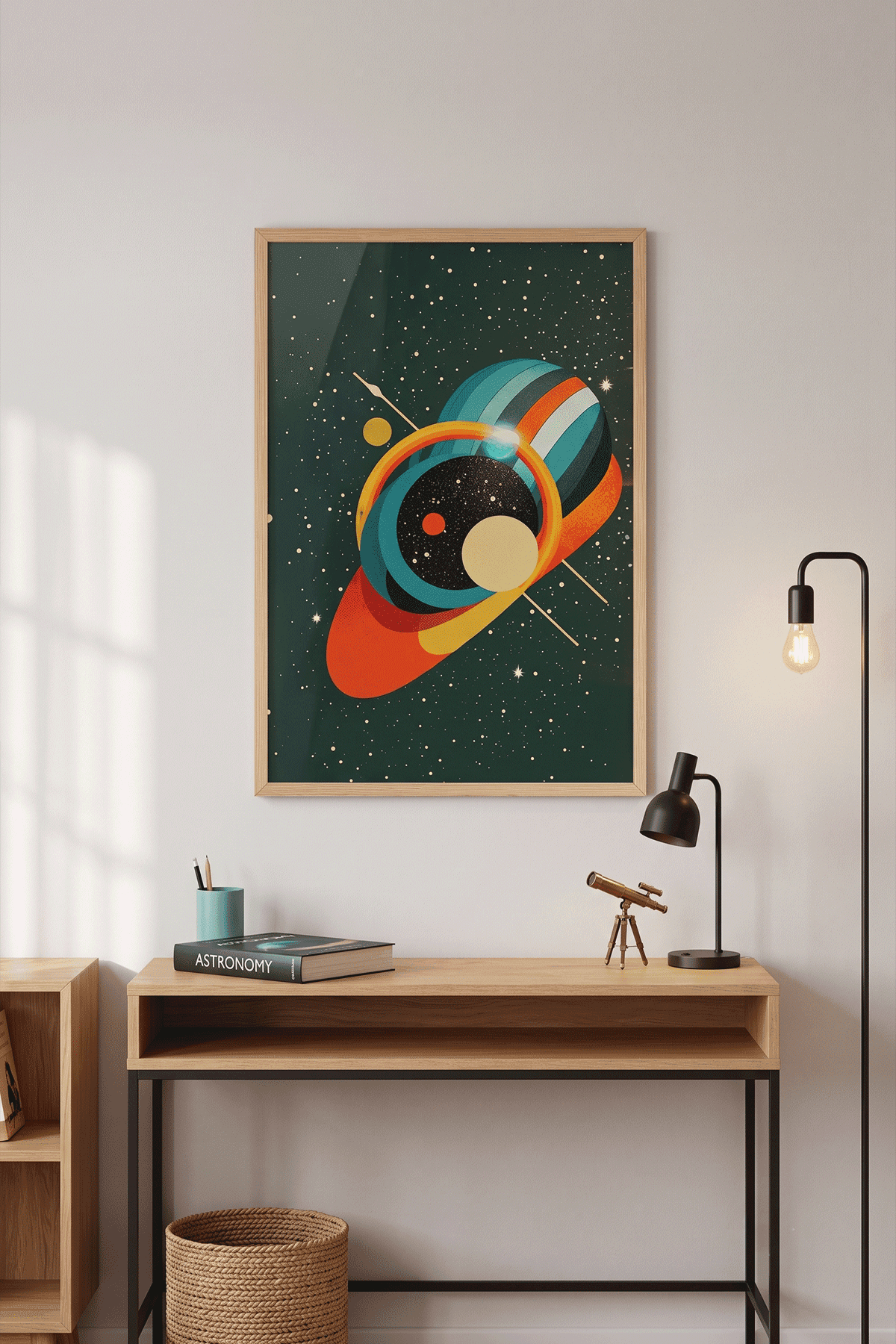 Retro Gezegen — Mid-Century Uzay Grafiği