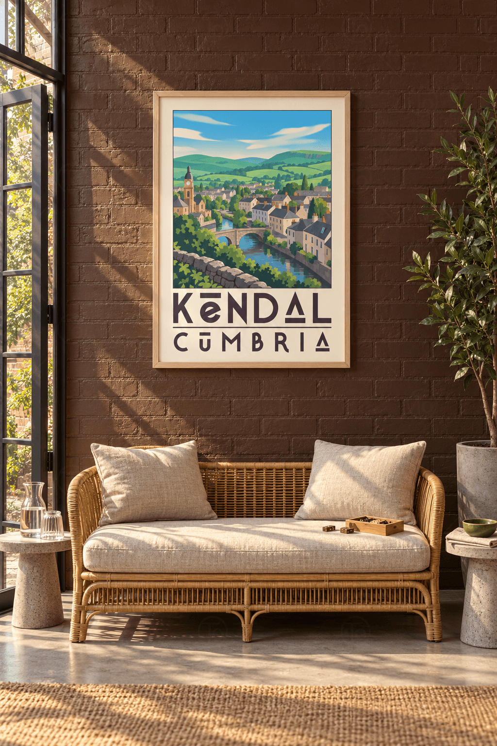 Kendal — Taş Kemerli Köprü ve Pastel Evler