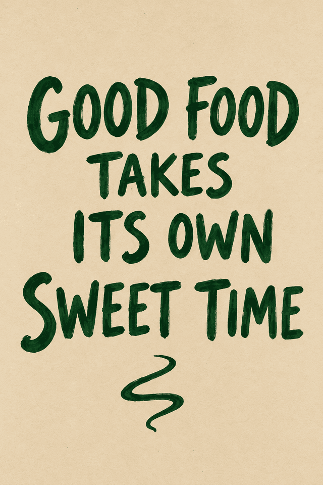 Good Food Takes Its Own Sweet Time — Kraft